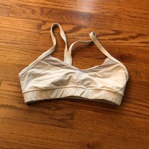 Lulu White sports bra